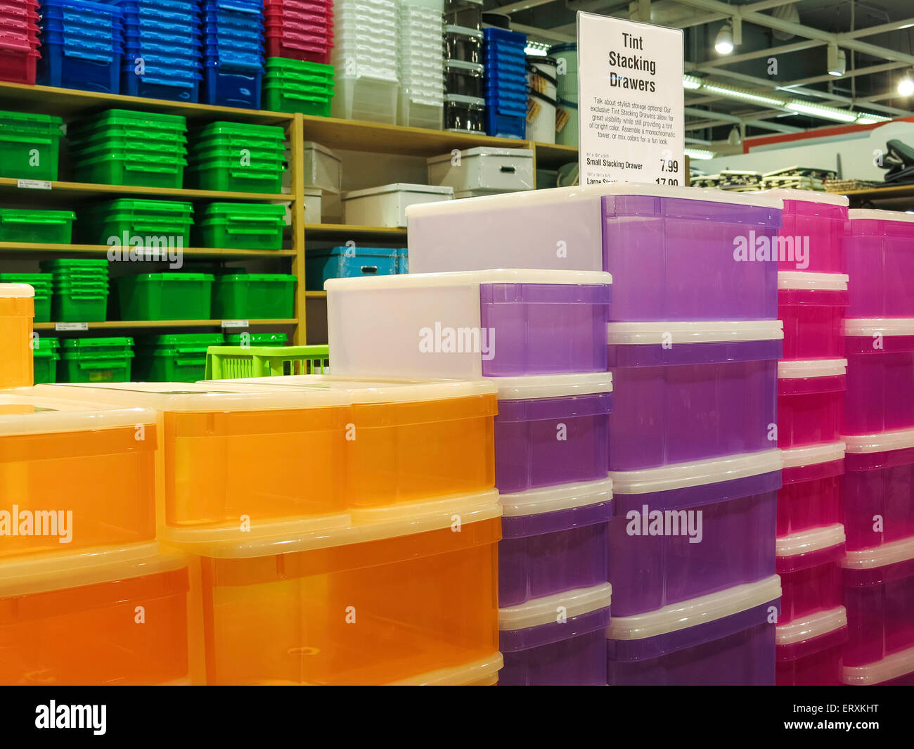 Big Bunch Of Colorful Plastic Sorting Bins And Tubs Stock Photo, Picture  and Royalty Free Image. Image 34639268.