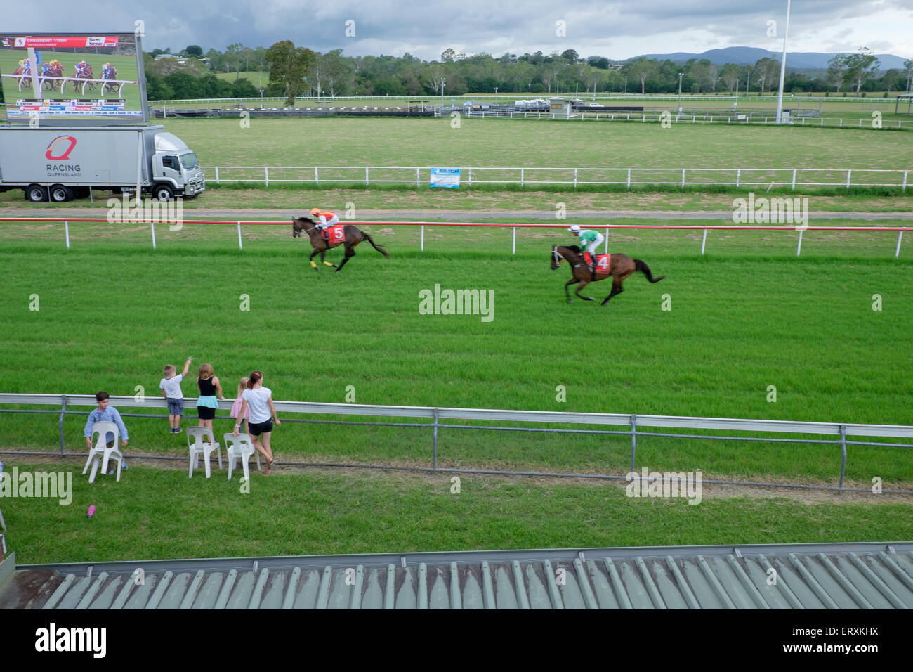 Australia Day races at Kilcoy Stock Photo - Alamy