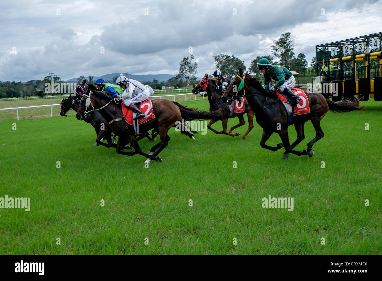 Australia Day races at Kilcoy Stock Photo - Alamy