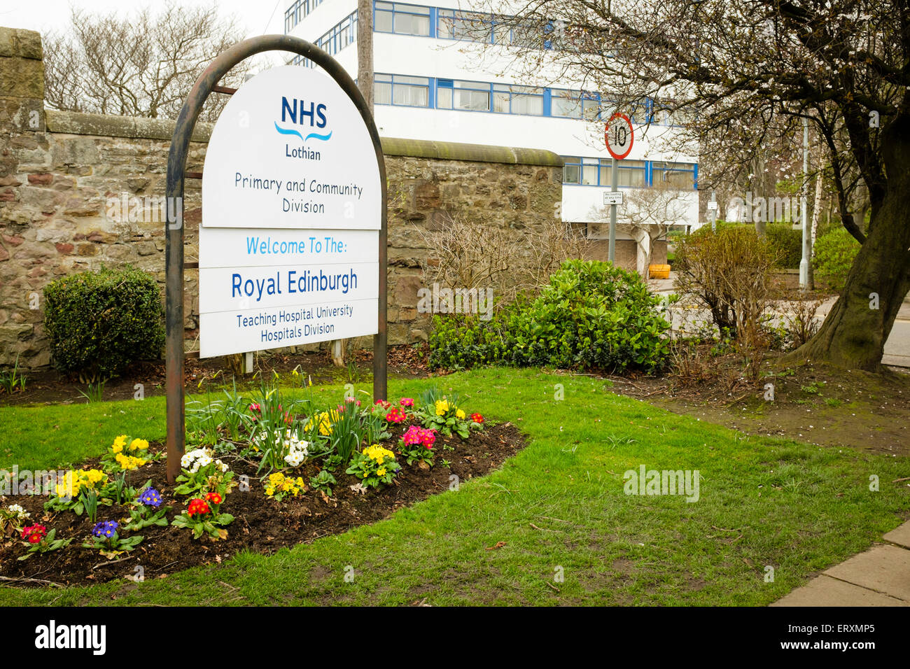 Sign outside the Royal Edinburgh Hospital, in Morningside, Edinburgh