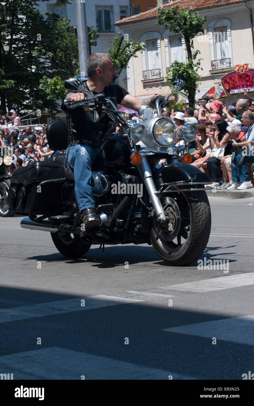 The street parade in Kazanlak during “2015 Rose Festival”. 7th June 2015. Kazanlak, Bulgaria. Stock Photo