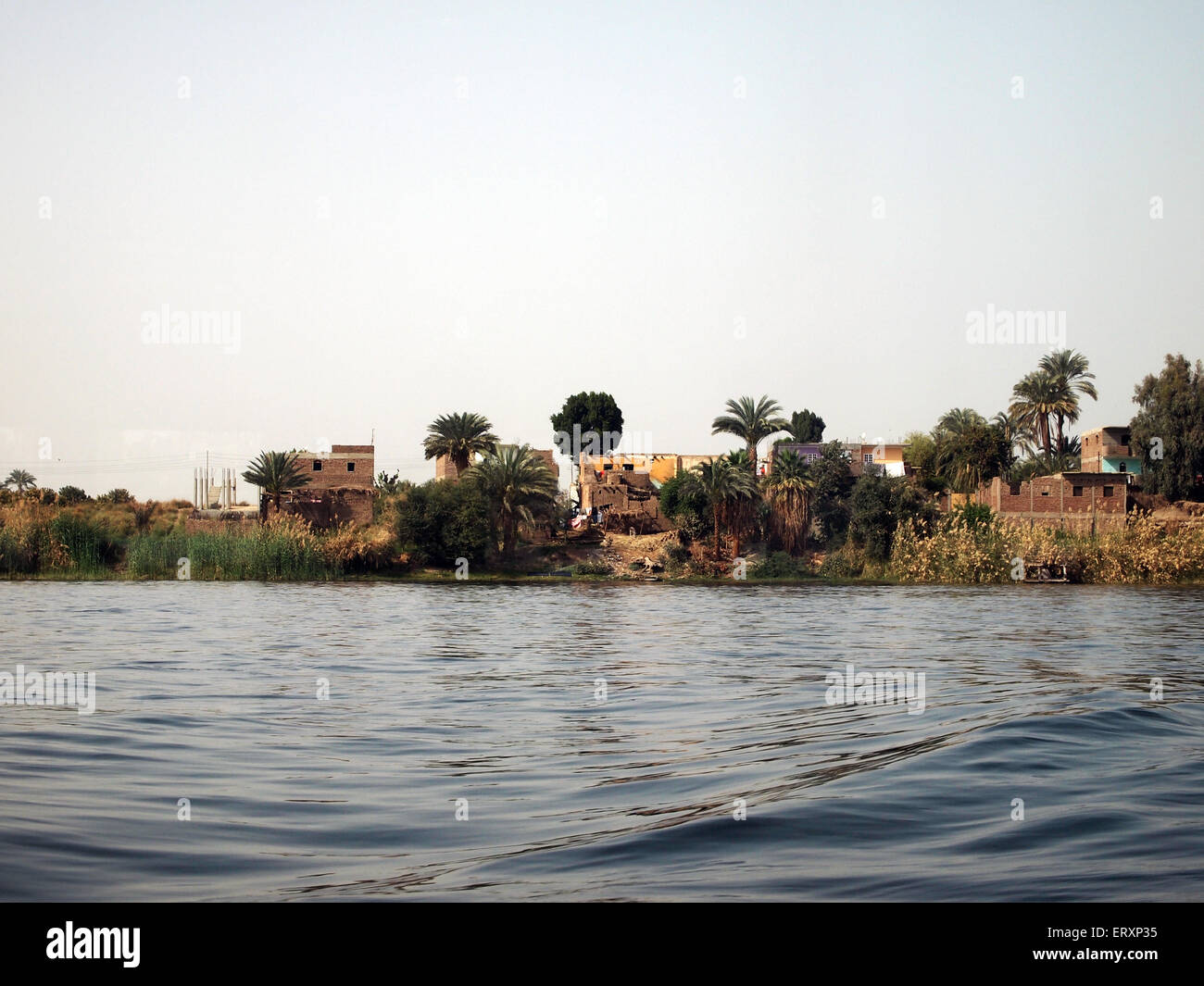 Houses by the Nile, Egypt Stock Photo Alamy