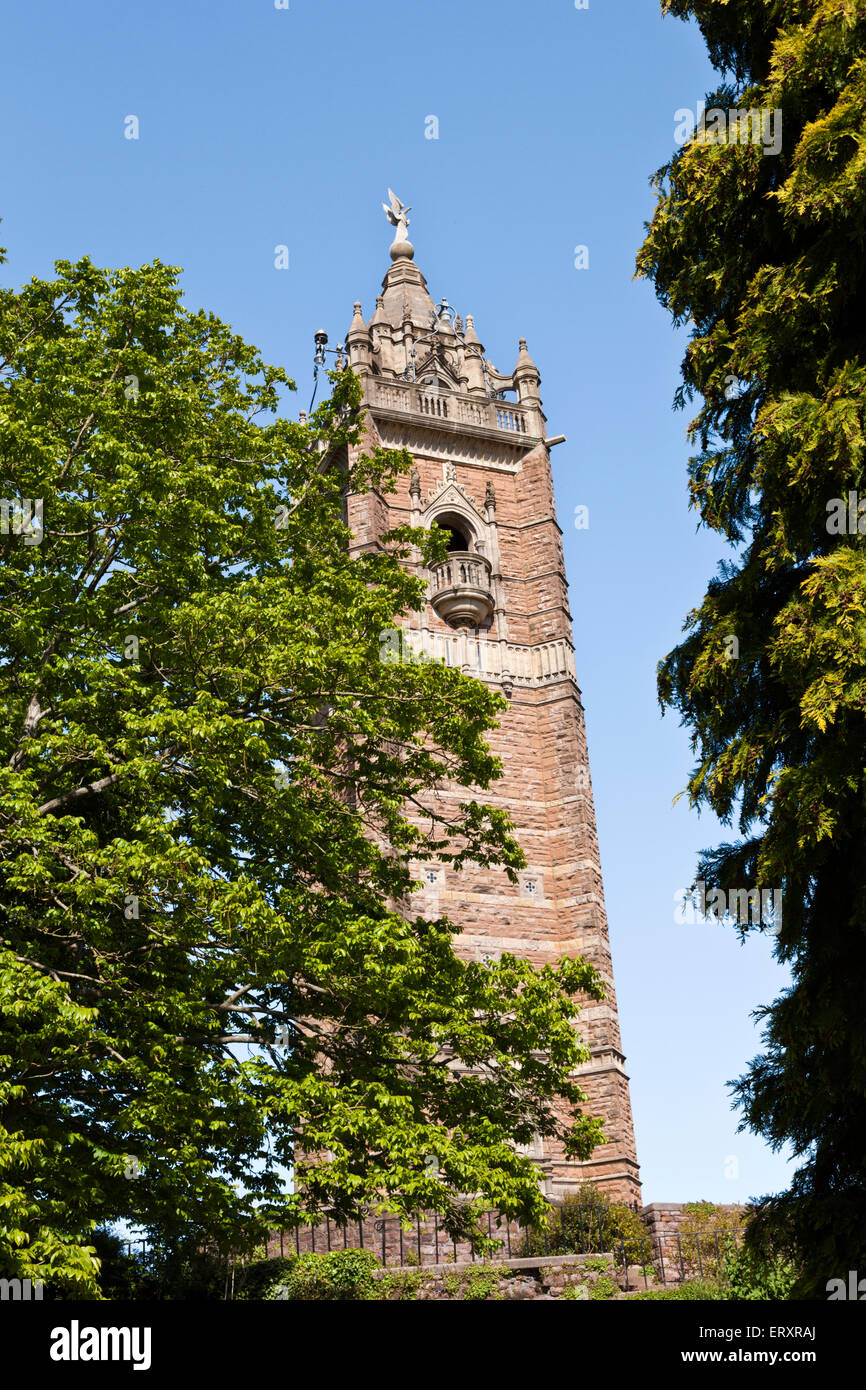 Cabot Tower in Brandon Hill Park, Bristol UK – The 105 foot tower was built in 1897 Stock Photo