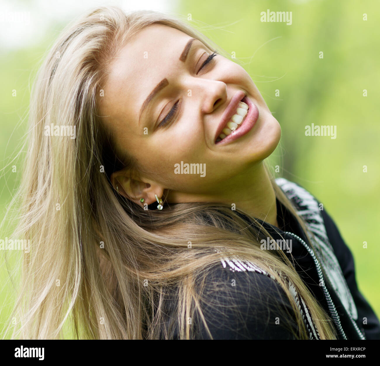 young beautiful woman enjoy her life Stock Photo - Alamy