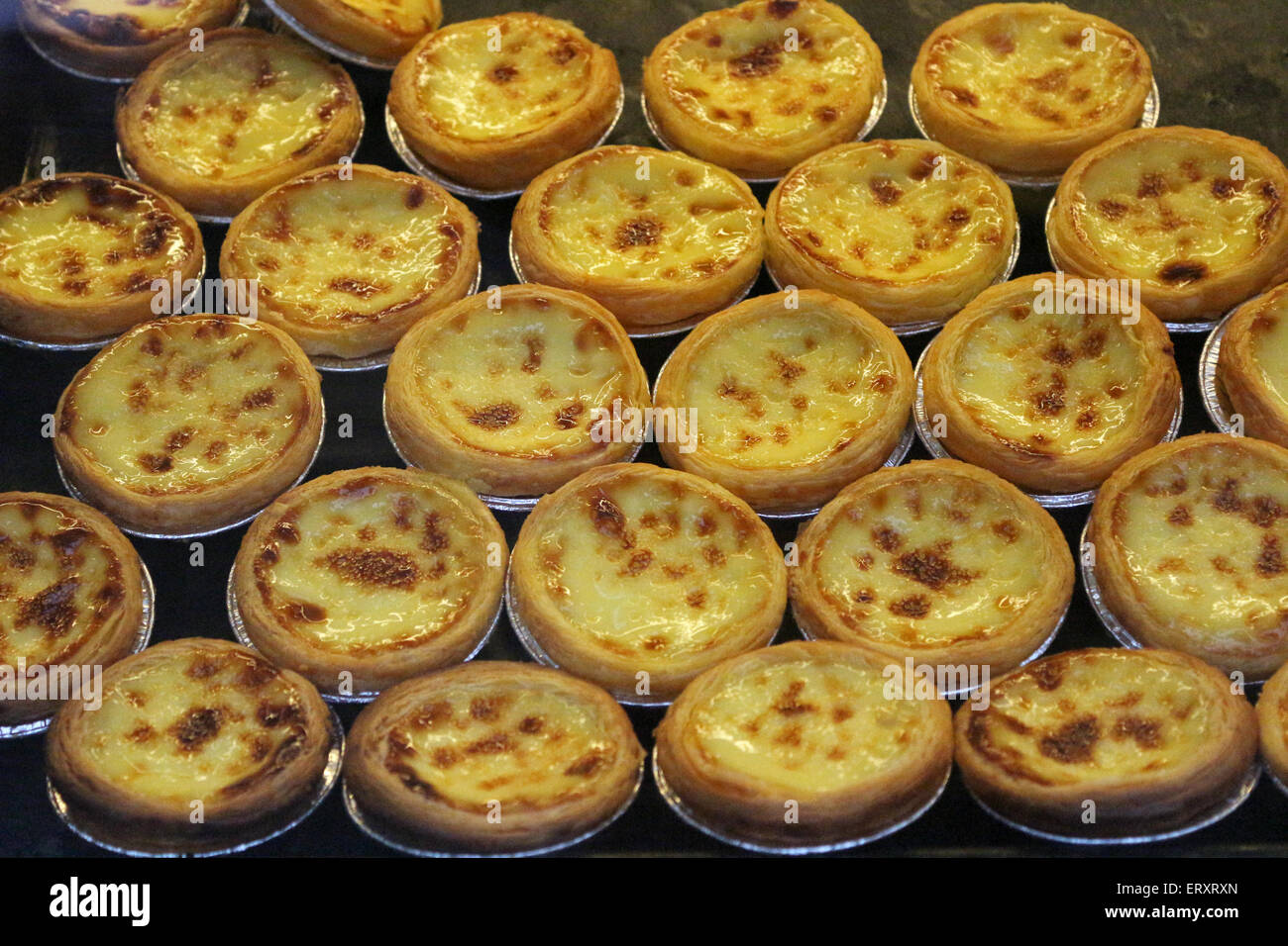 Portuguese egg tart Stock Photo