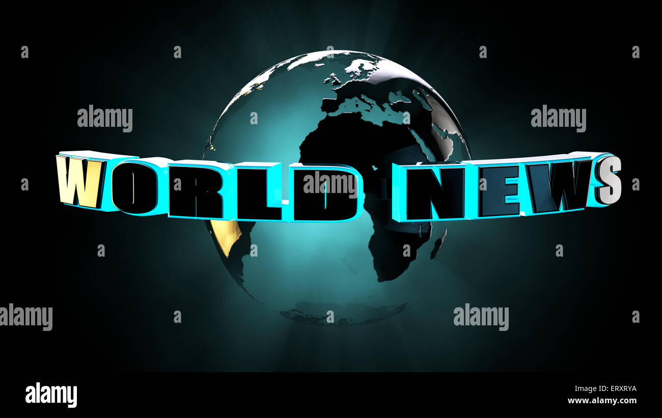 World news concept 3d rendering with clipping path Stock Photo - Alamy