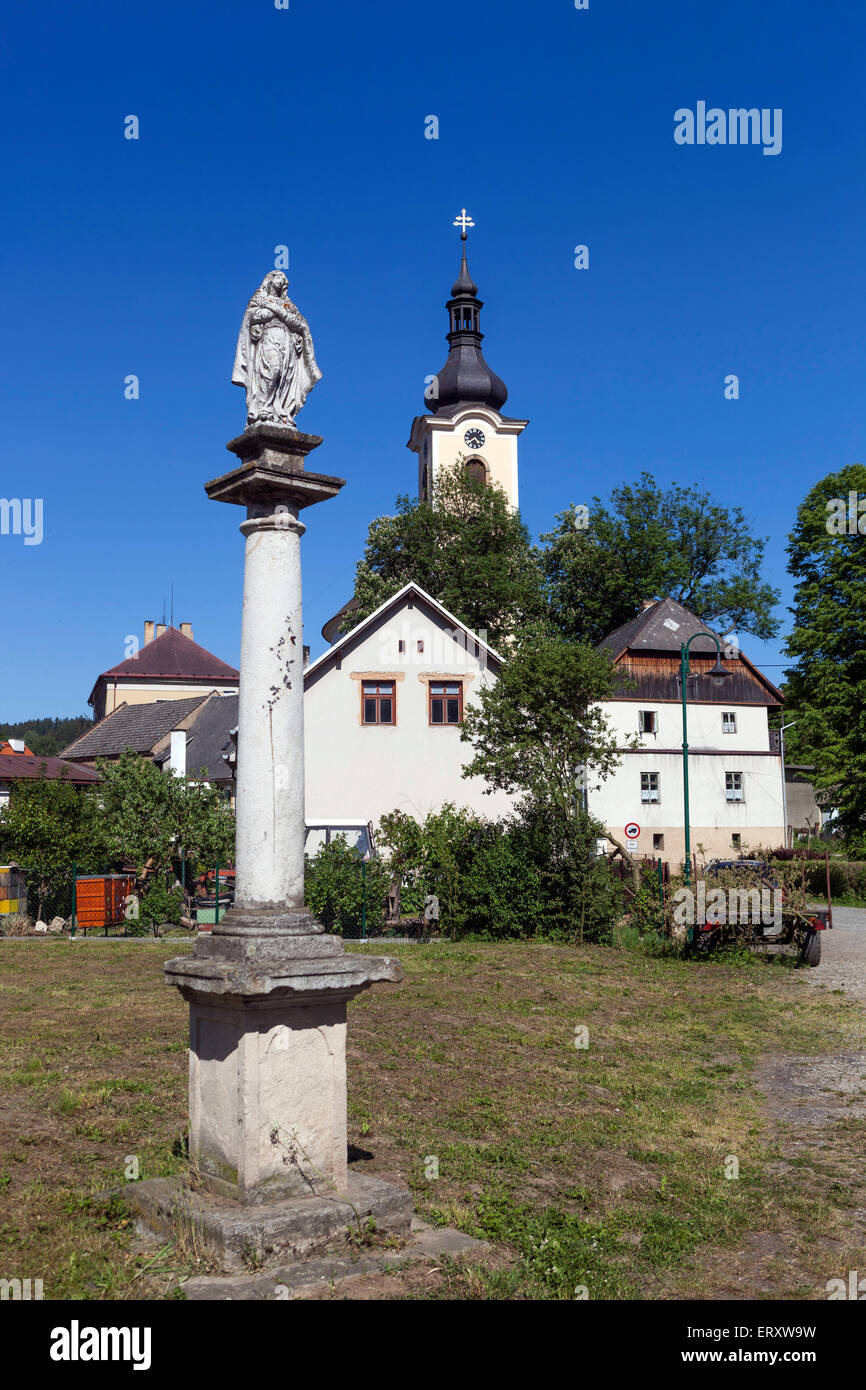 Czech Republic Utery, a small picturesque town, Plzen Region West Bohemia Stock Photo