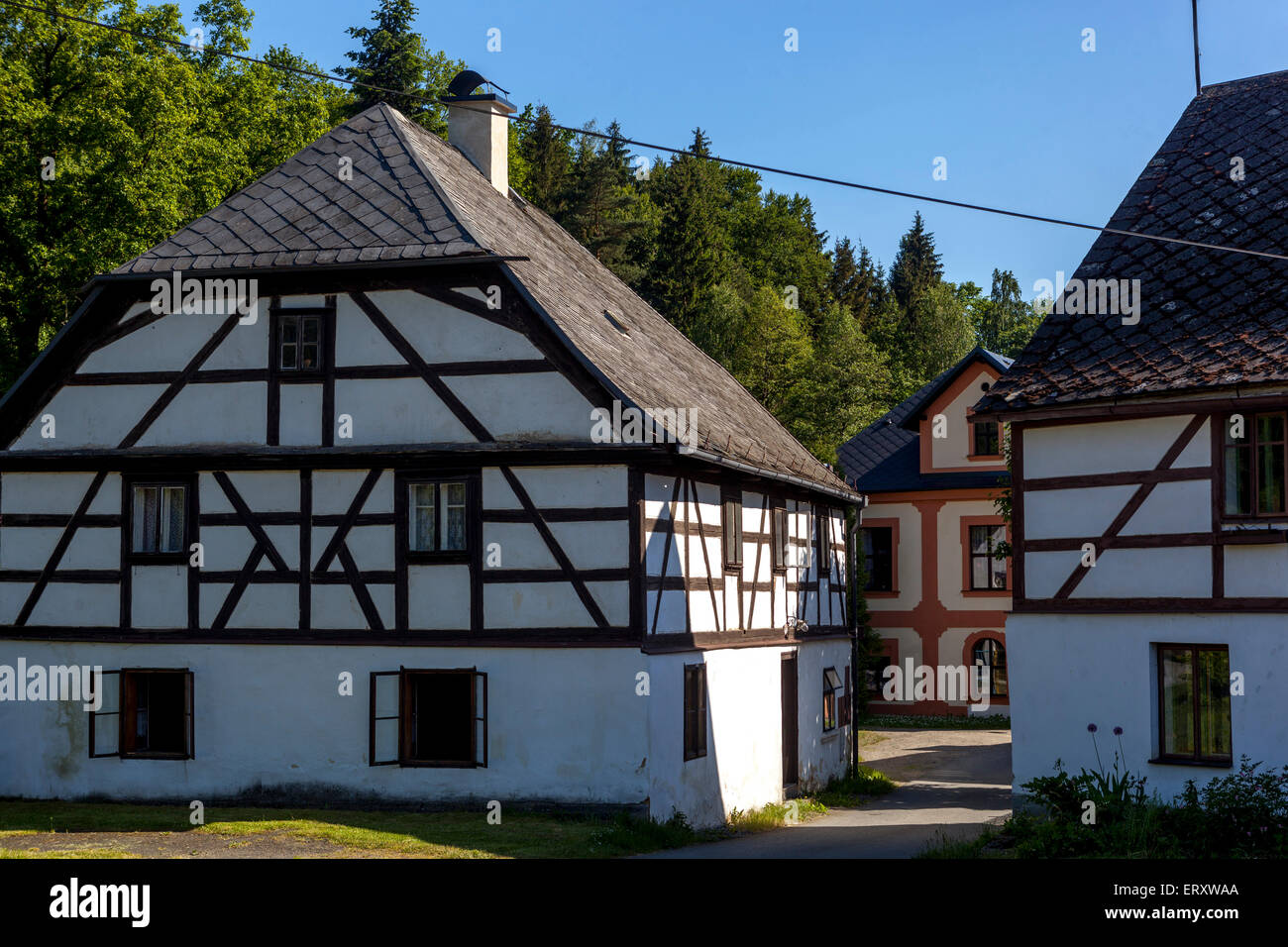 Czech Republic Utery, a small picturesque town, Plzen Region West Bohemia, Stock Photo