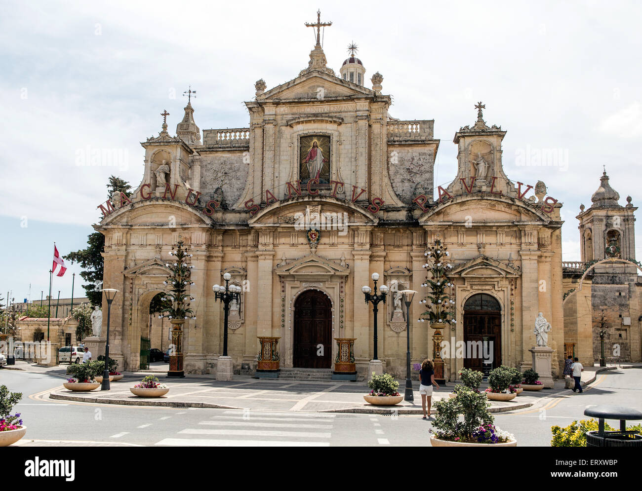 St. Pauls Church Rabat Malta Stock Photo