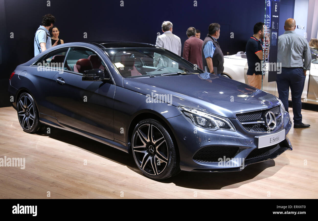 ISTANBUL, TURKEY - MAY 21, 2015: Mercedes Benz E Class in Istanbul Autoshow 2015 Stock Photo