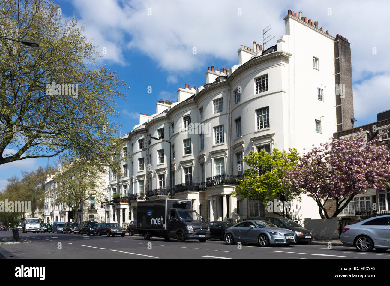 Westbourne Street in the Bayswater area of London. Stock Photo