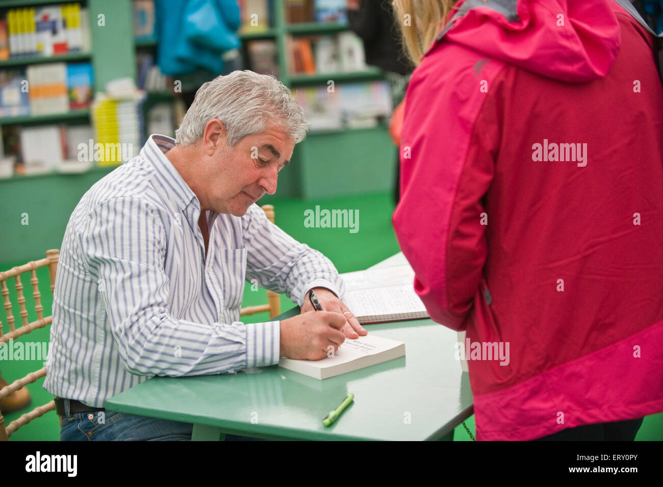 Tony Juniper environmentalist & author book signing at Hay Festival 2015 Stock Photo