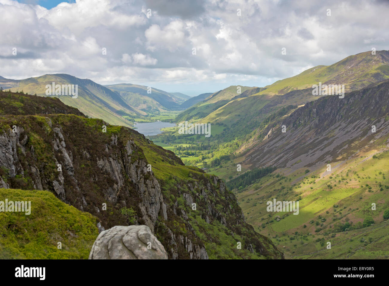 Mach Loop cad-east  mid wales Machynlleth low flying area mountains lakes landscape Stock Photo