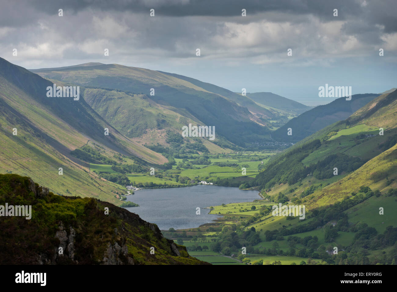 Mach Loop cad-east  mid wales Machynlleth mountains landscape low flying area Stock Photo