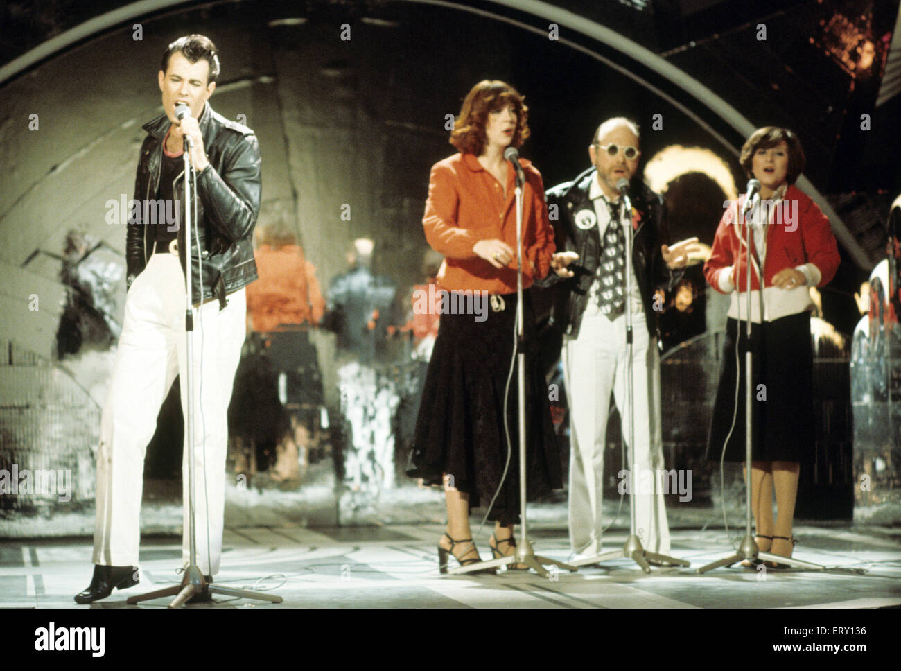 THE MANHATTAN TRANSFER  US pop group in 1977 Stock Photo