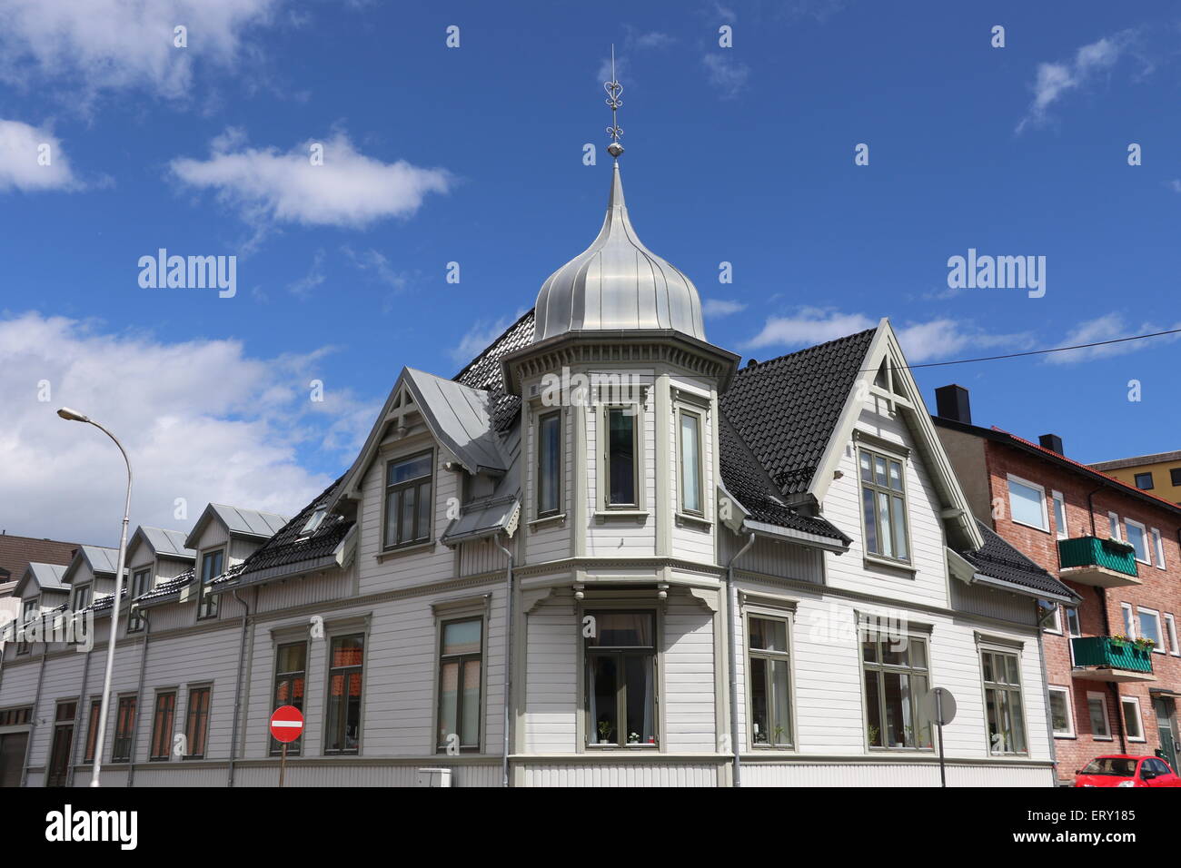 Traditional house in Fredrikstad, Norway Stock Photo Alamy