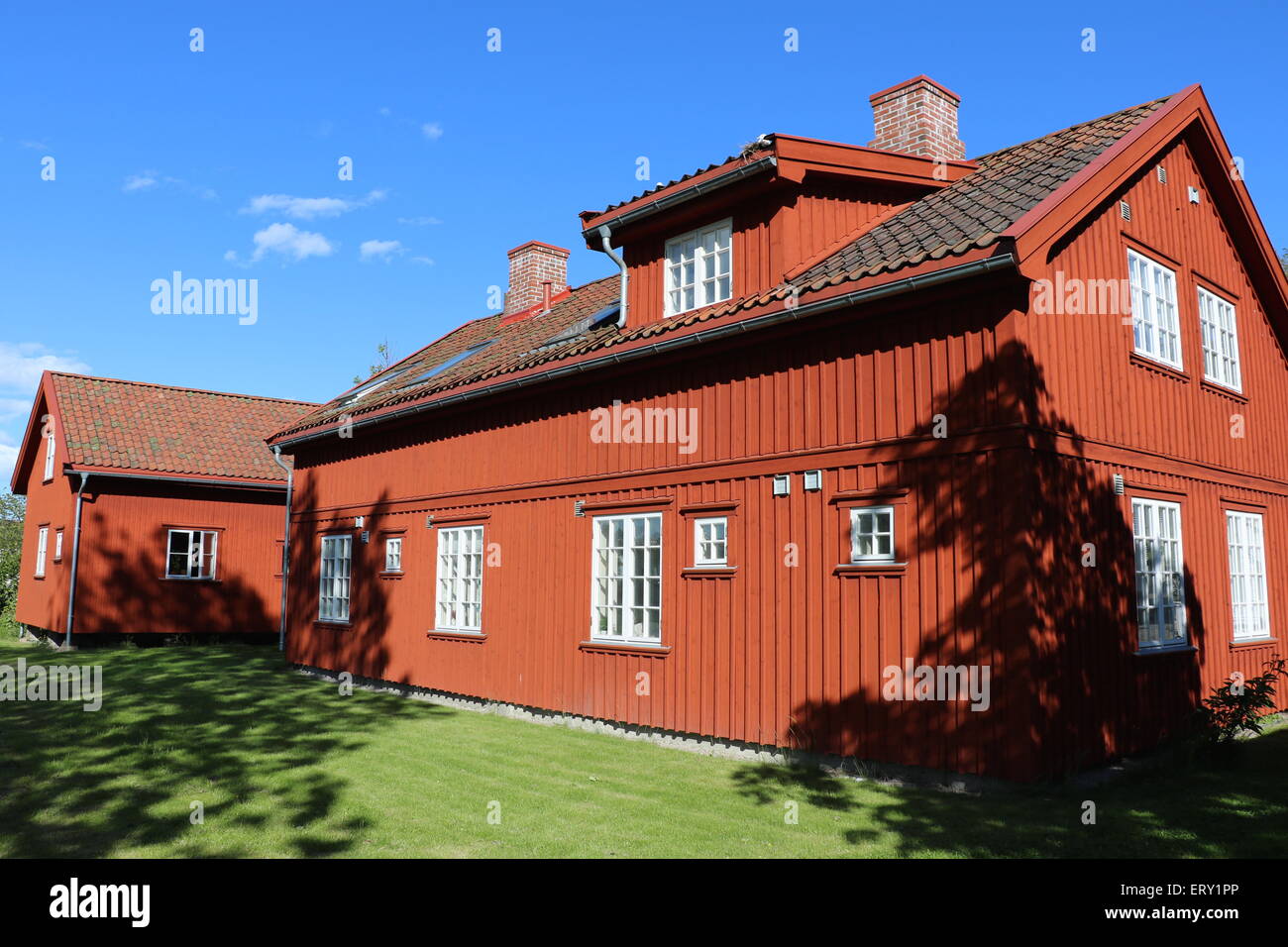 Traditional house in Fredrikstad, Norway Stock Photo Alamy