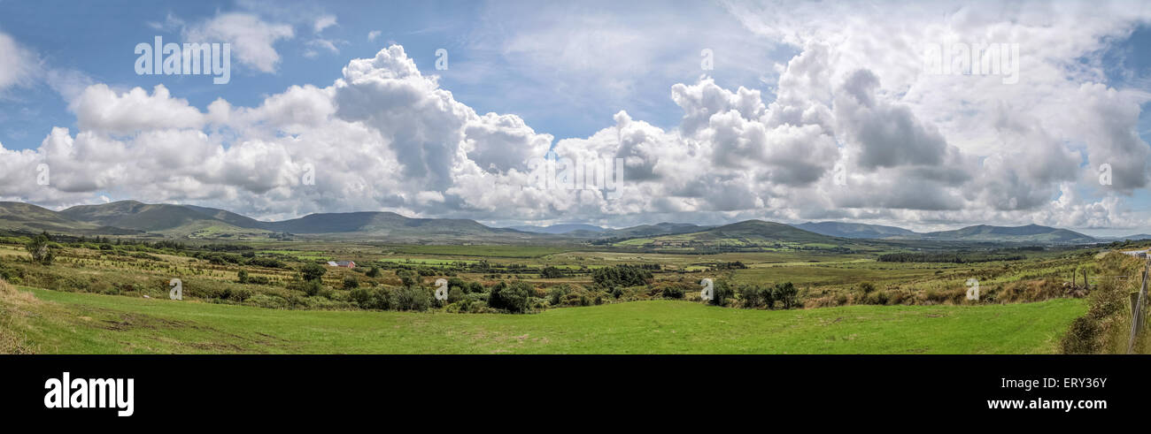 Pastureland at the Ring of Kerry in Cahersiveen, County Kerry, Ireland Stock Photo