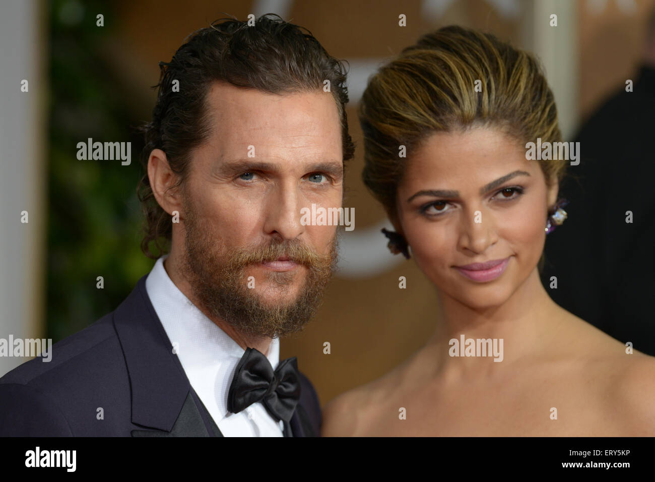 Matthew McConaughey and Camila Alves, Los Angeles, CA Stock Photo