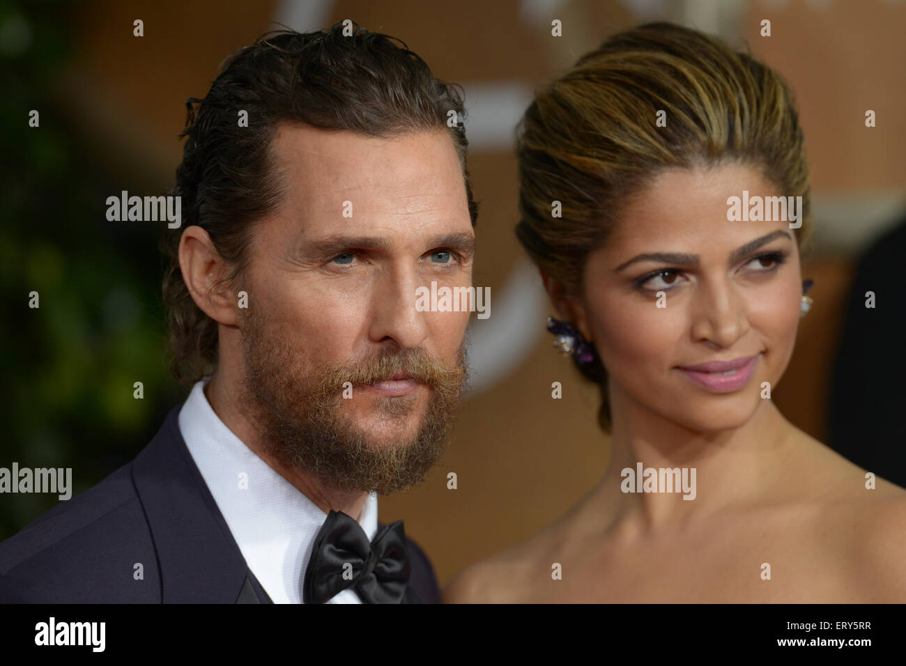 Matthew McConaughey and Camila Alves, Los Angeles, CA Stock Photo