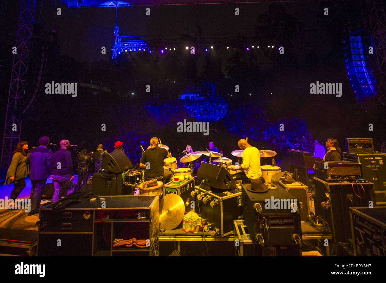 Jun 6, 2015. 6th June, 2015. Berkeley, California, USA - The Tedeschi Trucks Band Wheels of Soul Tour featuring Susan Tedeschi, Derek Trucks, soul legends Sharon Jones and the Dap-Kings and guitarist Doyle Bramhall II perform live at the Greek Theater. © Jerome Brunet/ZUMA Wire/Alamy Live News Stock Photo