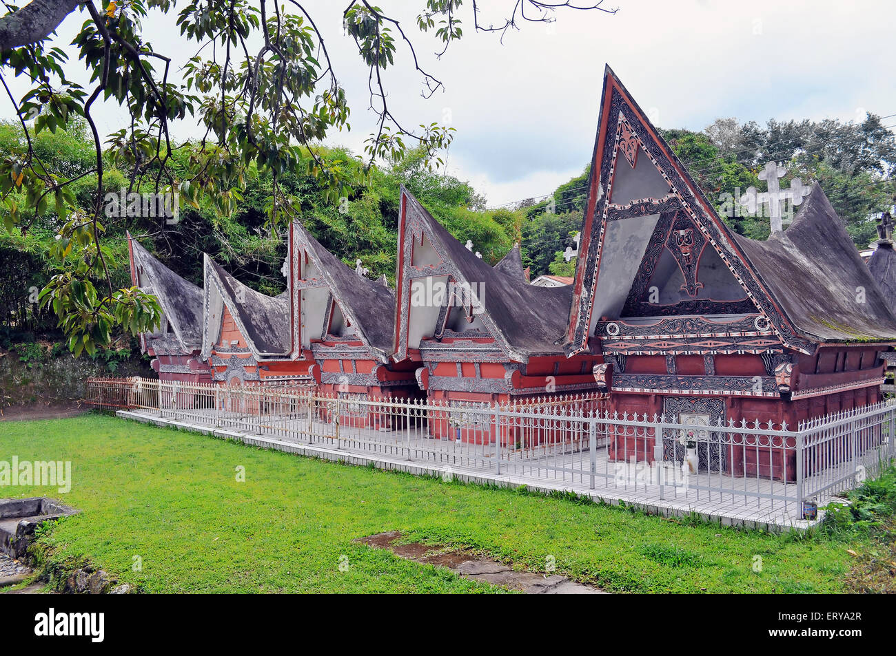 Tombs of the ancient Toba Batak kings. Samosir. Indonesia Stock Photo