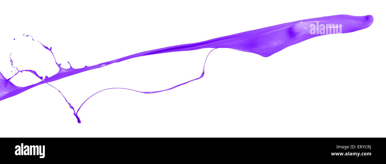 Purple splash isolated on white background Stock Photo - Alamy