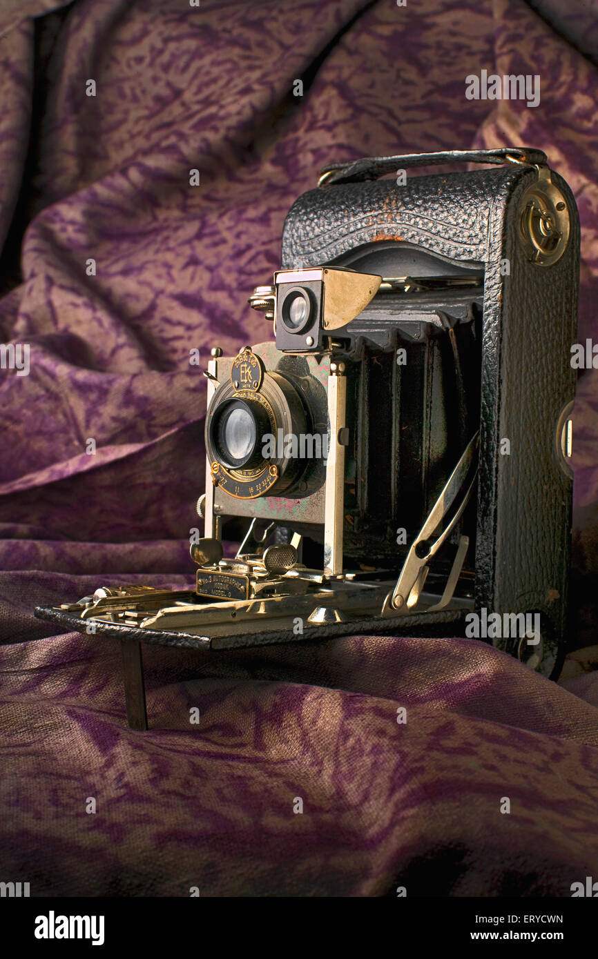 Antique Kodak Number three autographic model G Ektarlens camera , Stock Photo