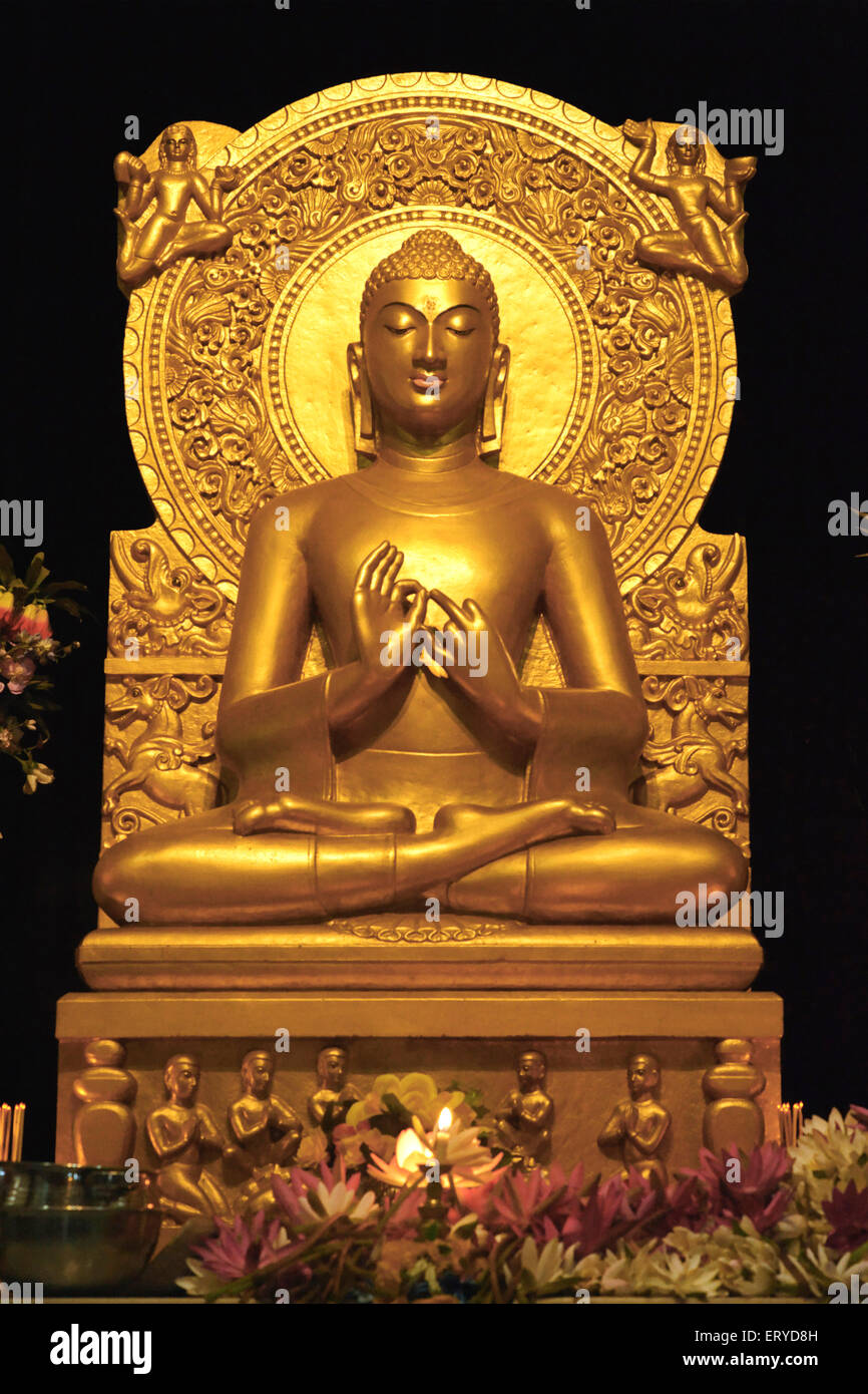 Statue of Lord Buddha inside Mulagandha Kuti Vihar , Buddhist site at