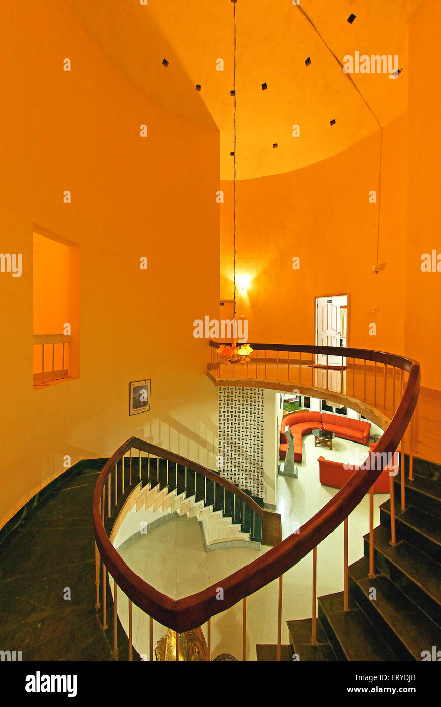 Lobby and staircase ; Bodhgaya ; Bihar ; India , asia Stock Photo