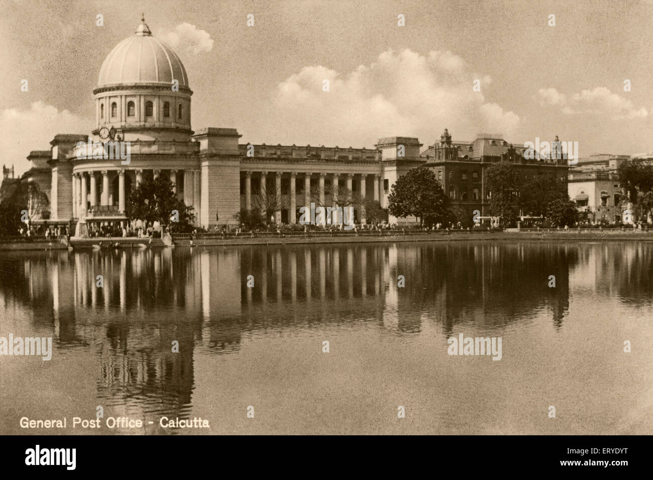 old vintage 1900s photo of General Post office ; Calcutta , Kolkata ; West Bengal ; India Stock Photo