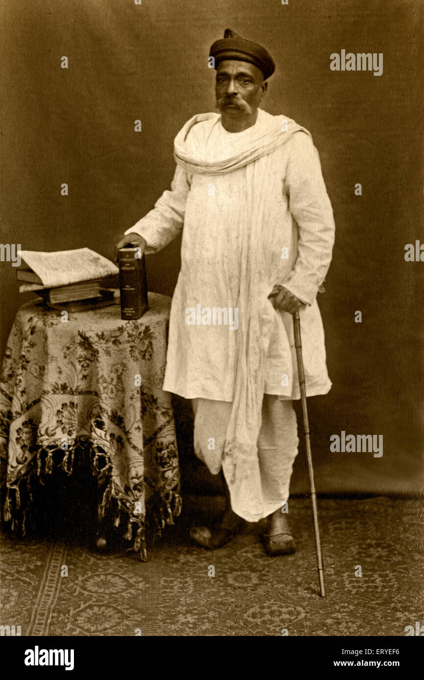 Lokmanya Bal Gangadhar Tilak, Indian nationalist, teacher, independence activist, India, old vintage 1800s picture Stock Photo