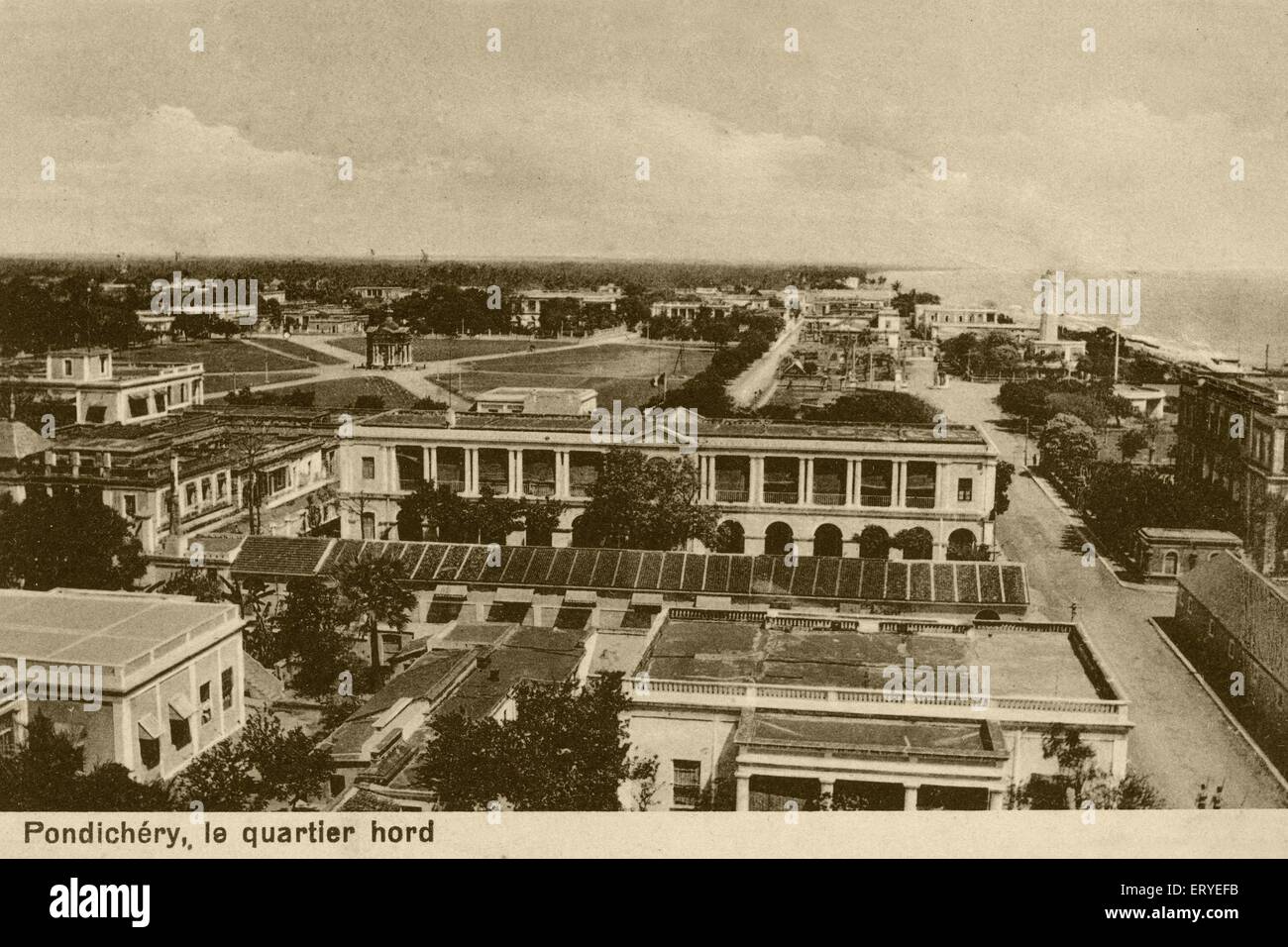 old vintage 1900s photo of Pondicherry ; Puducherry , Union Territory , UT ; India , asia Stock Photo