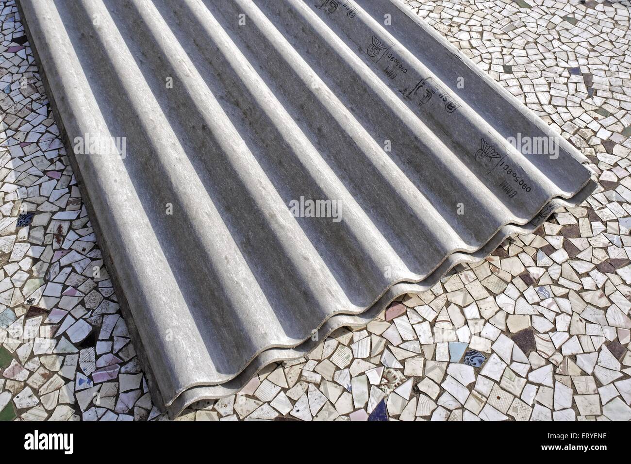Indian asbestos cement sheet , india , asia Stock Photo
