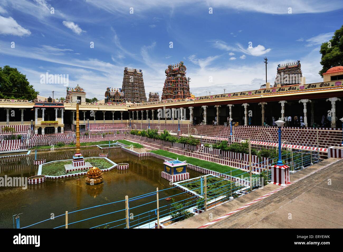 Meenakshi sundareswarar or meenakshi amman temple ; Madurai ; Tamil Nadu ; India Stock Photo