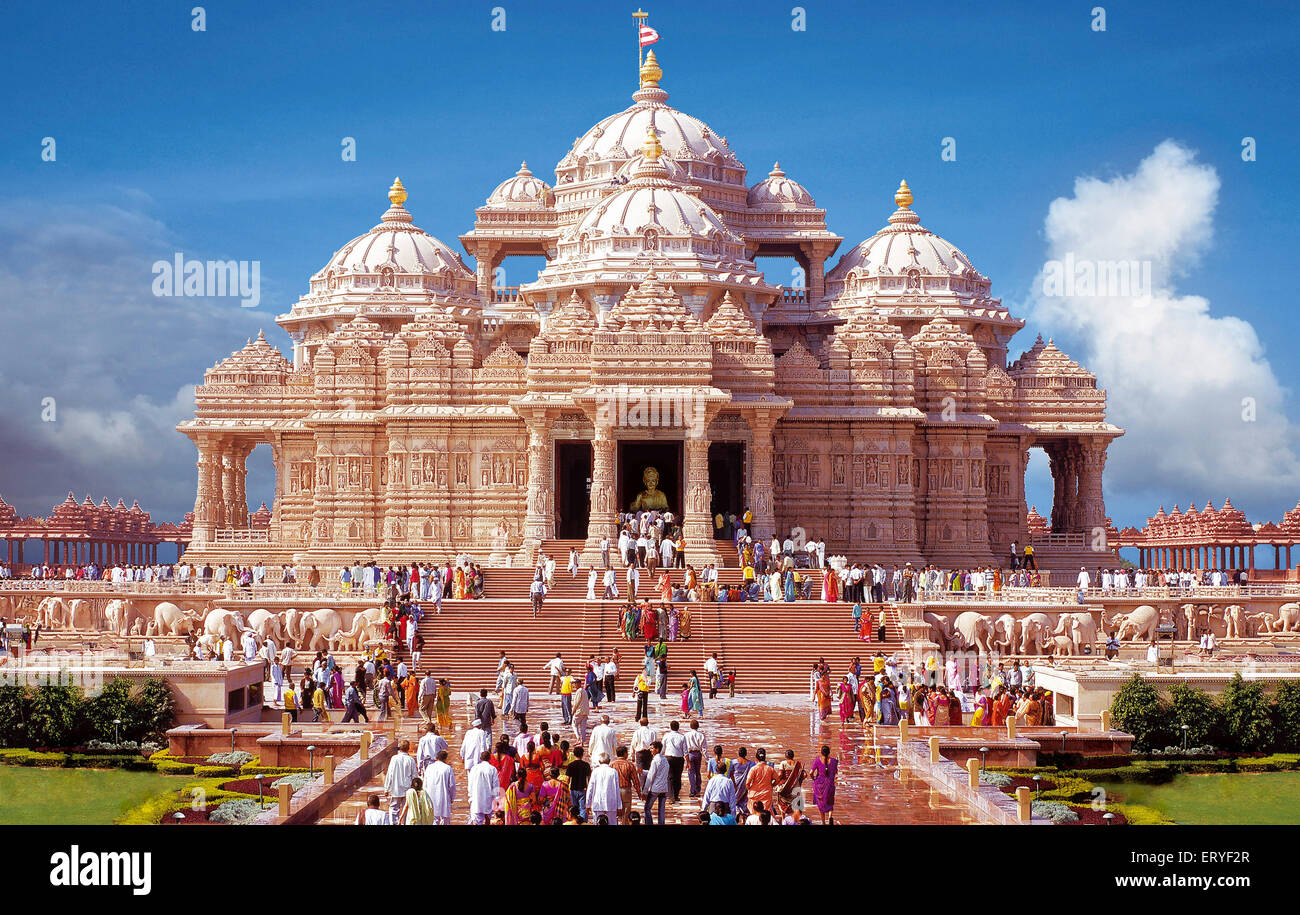 Swaminarayan temple Akshardham mandir New Delhi India Asia Asian Indian Stock Photo