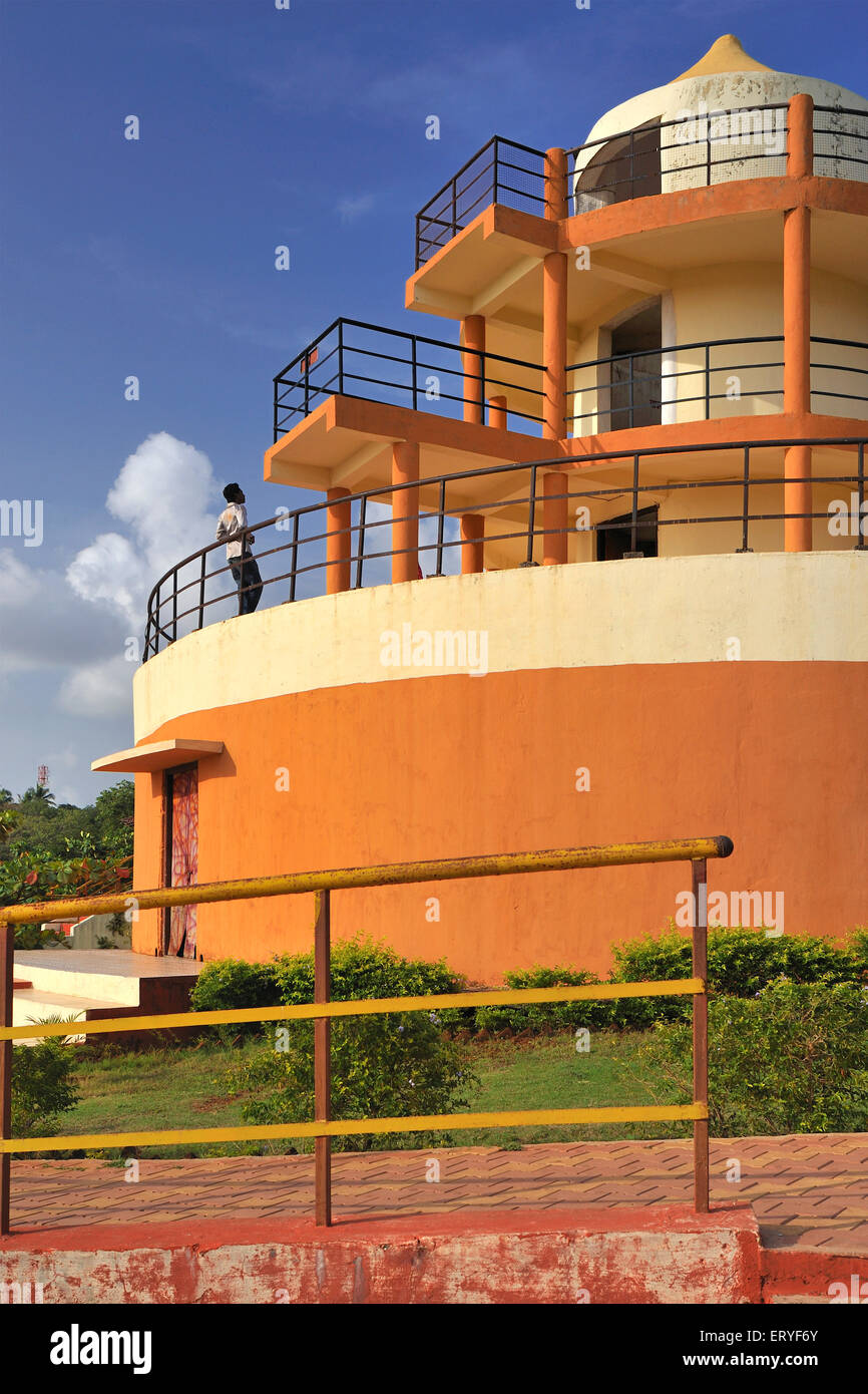 watch tower ; Thiba point ; park and garden building ; Rajmata jijamata udhyan ; Ratnagiri ; Maharashtra ; India ; asia Stock Photo