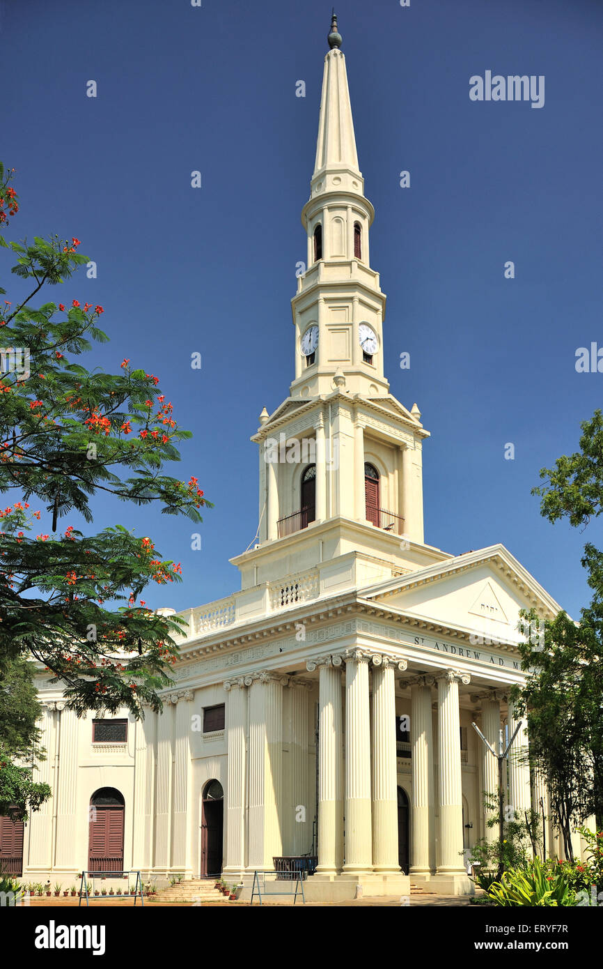 Saint andrew kirk scottish church ; Madras Chennai ; Tamil Nadu ; India Stock Photo