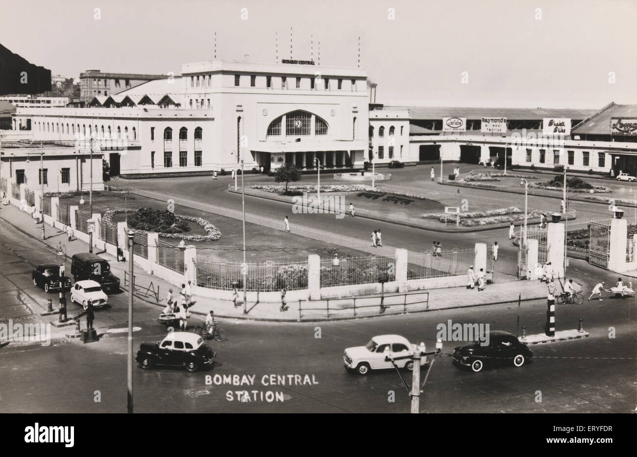 Old vintage 1900s Bombay Central Station Bombay Mumbai Maharashtra India Asia Stock Photo