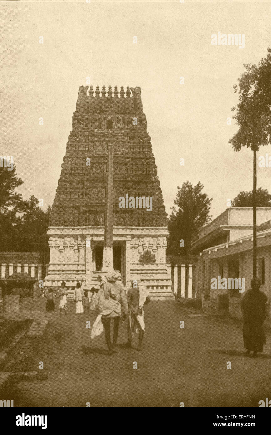 aad 170498 - Old vintage 1900s Someshwara Temple Halasuru Ulsoor Bangalore Karnataka India Stock Photo