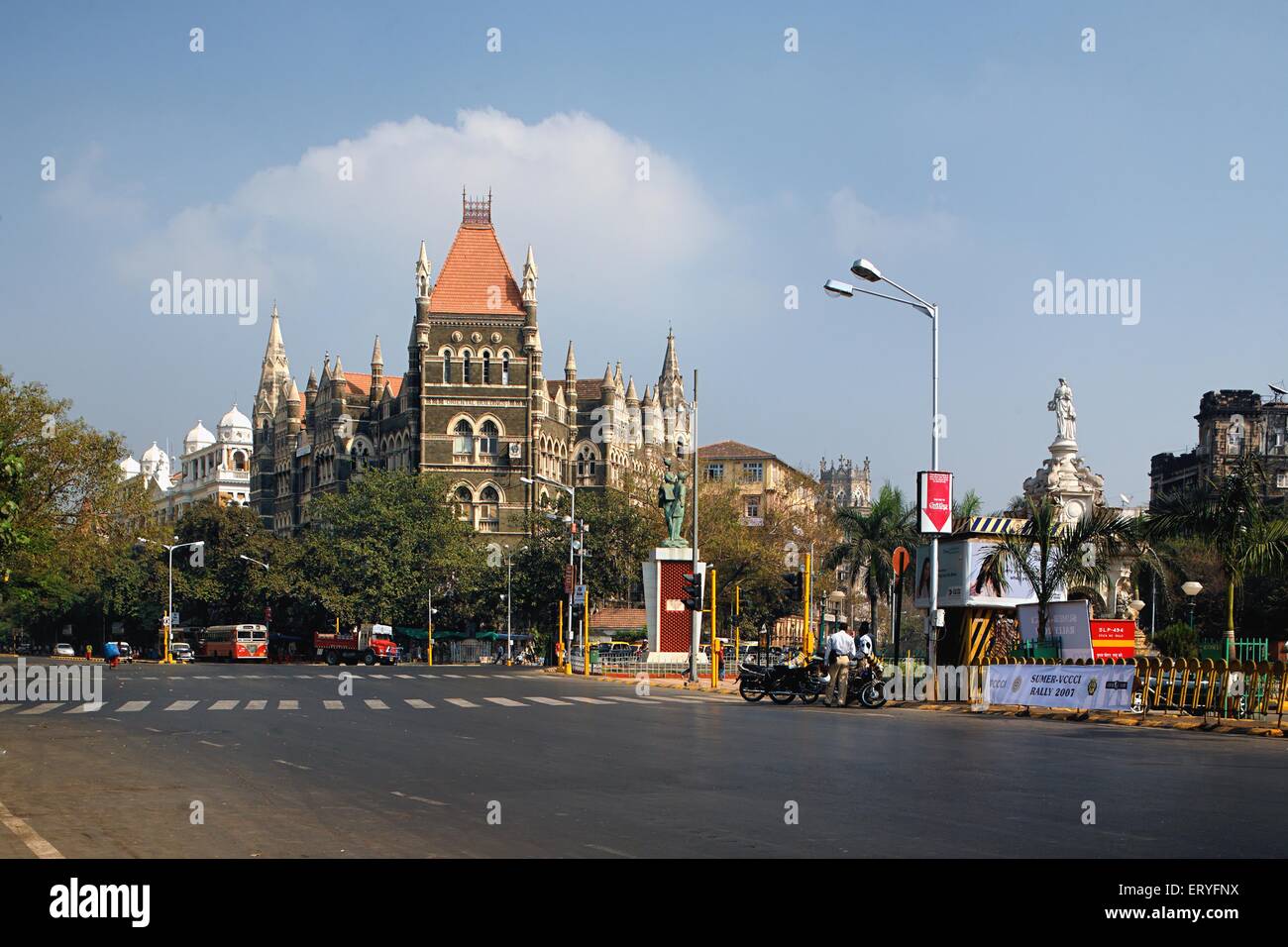 aad 170501 - Flora Fountain now Hutatma Chowk and Oriental Insurance Building Bombay Mumbai Maharashtra India Stock Photo