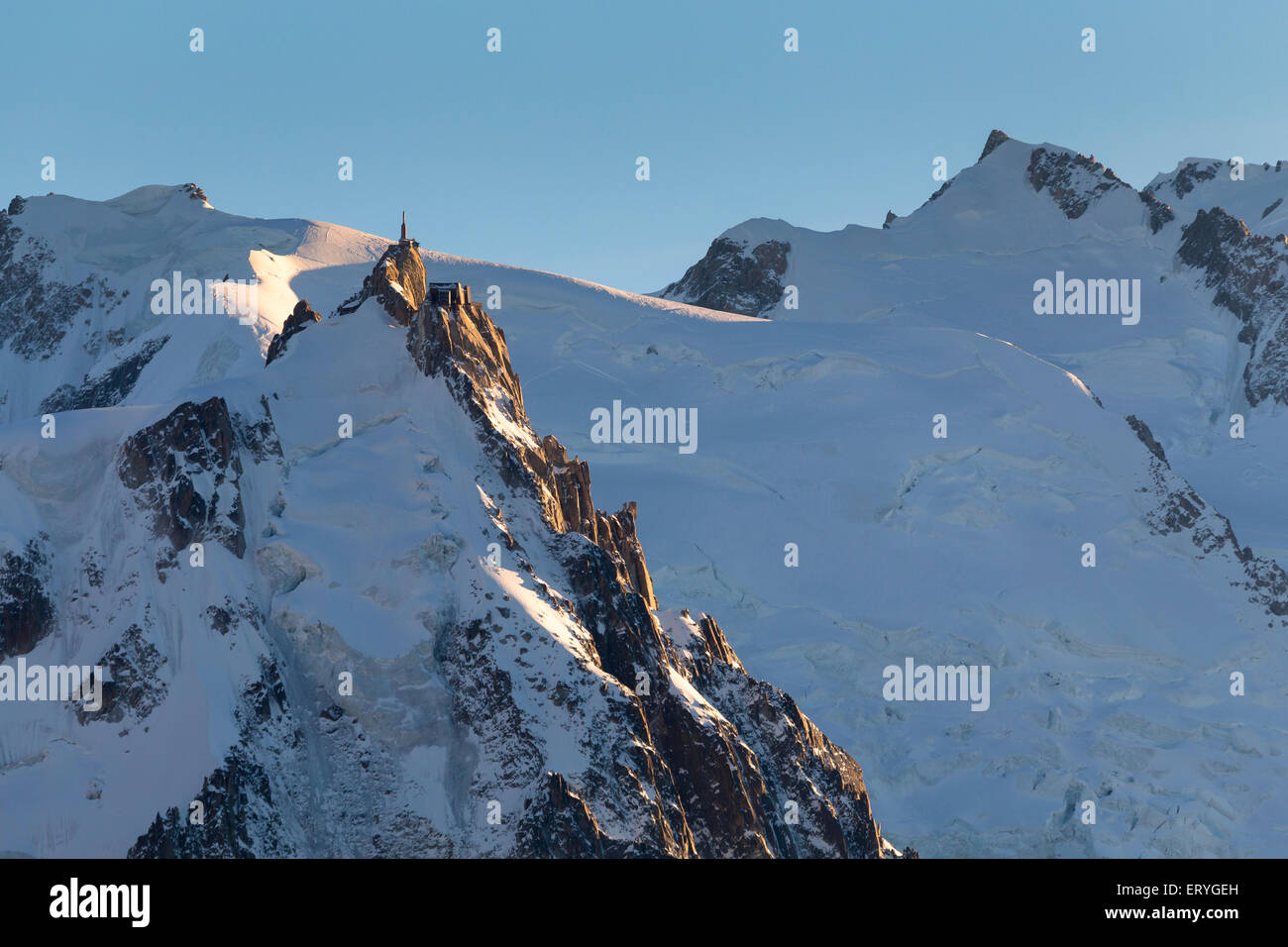 Aiguille du Midi upper station, Chamonix, Rhone-Alpes, France Stock Photo