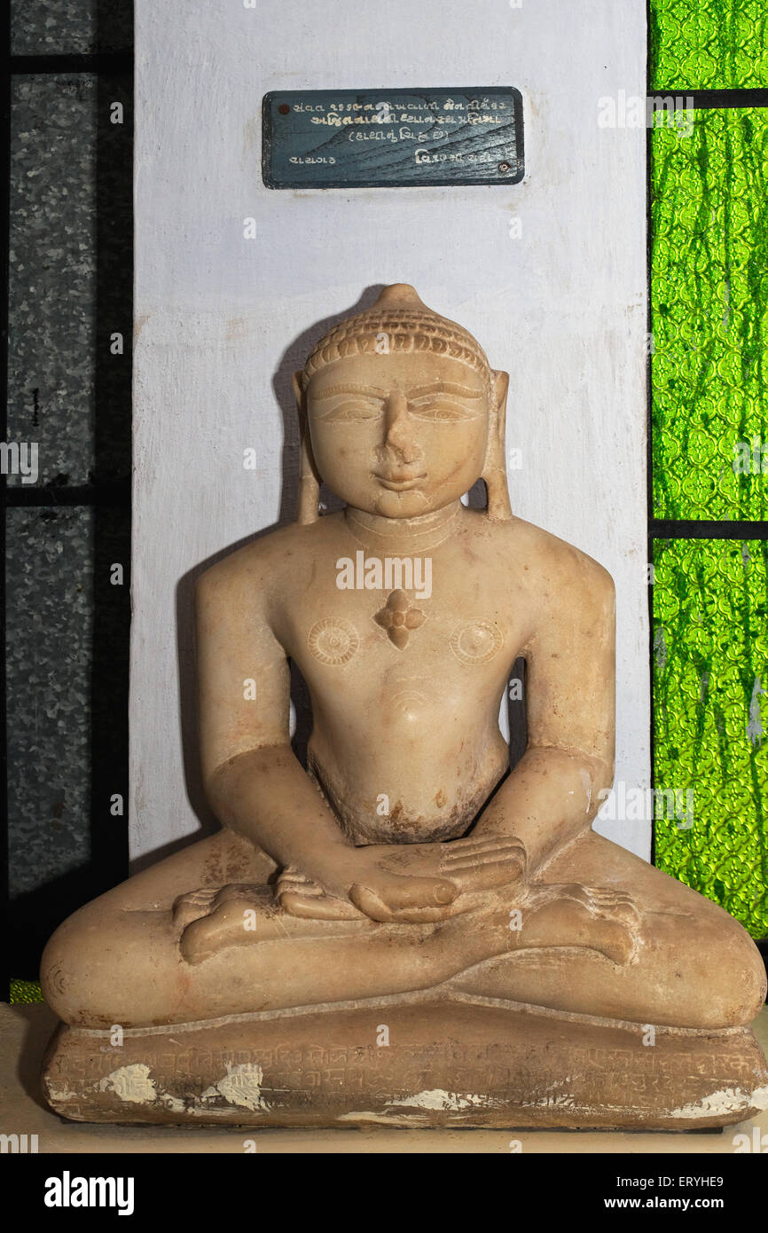 Lord Mahaveer marble sculpture , Museum , Modasa , Sabarkantha , Gujarat , India , Asia Stock Photo