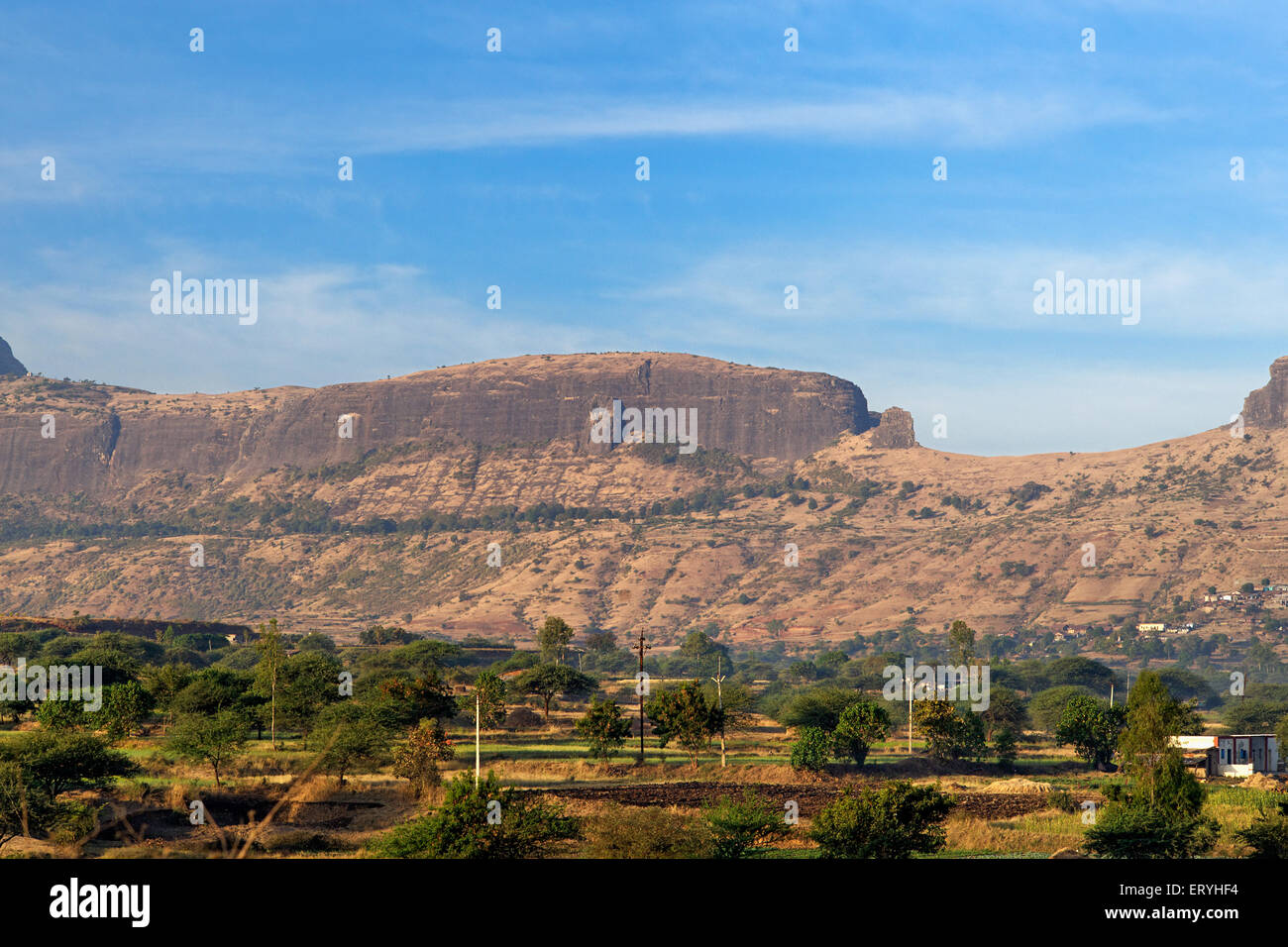 Western Ghats , Sahyadri mountains , Deccan Plateau , Trimbakeshwar ; Nashik ; Maharashtra ; India , asia Stock Photo