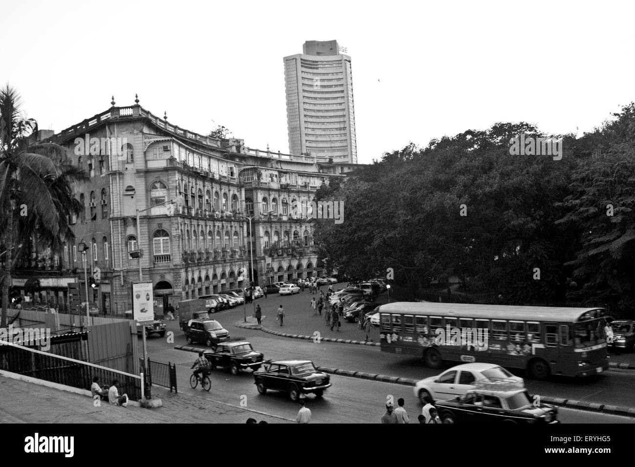 Elphinstone circle now horniman circle ; Bombay Mumbai ; Maharashtra ; India Stock Photo