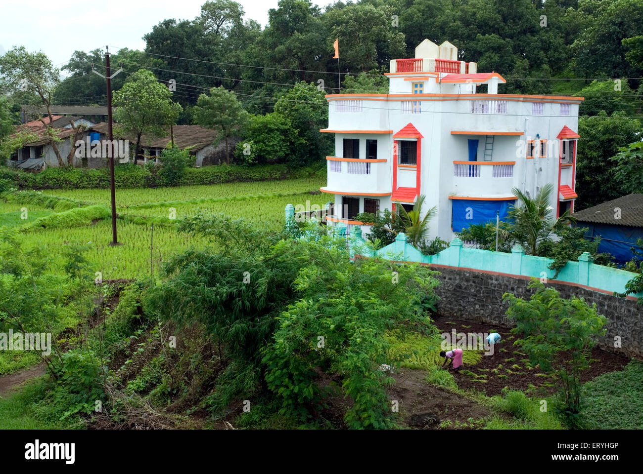 Small bungalow , Raigadh district ; Maharashtra ; India , Asia Stock Photo