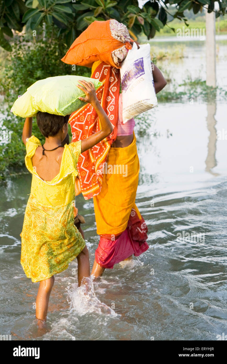 Kosi river flood in year 2008 which mostly made suffered below poverty