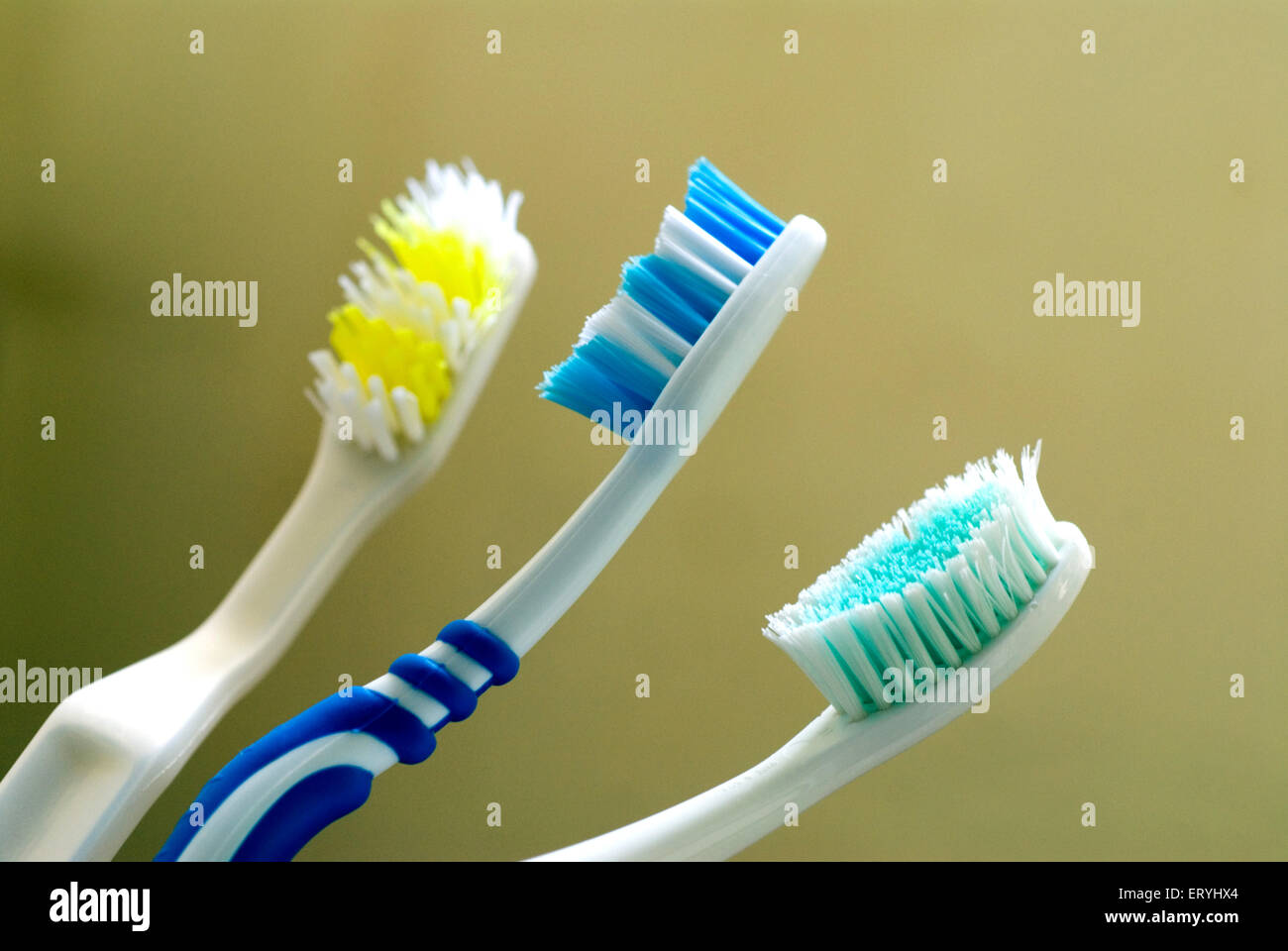 Plastic toothbrush used Stock Photo - Alamy