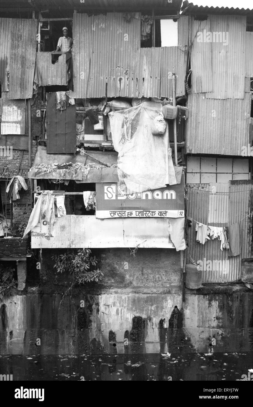 Dharavi slum ; Bombay Mumbai ; Maharashtra ; India Stock Photo