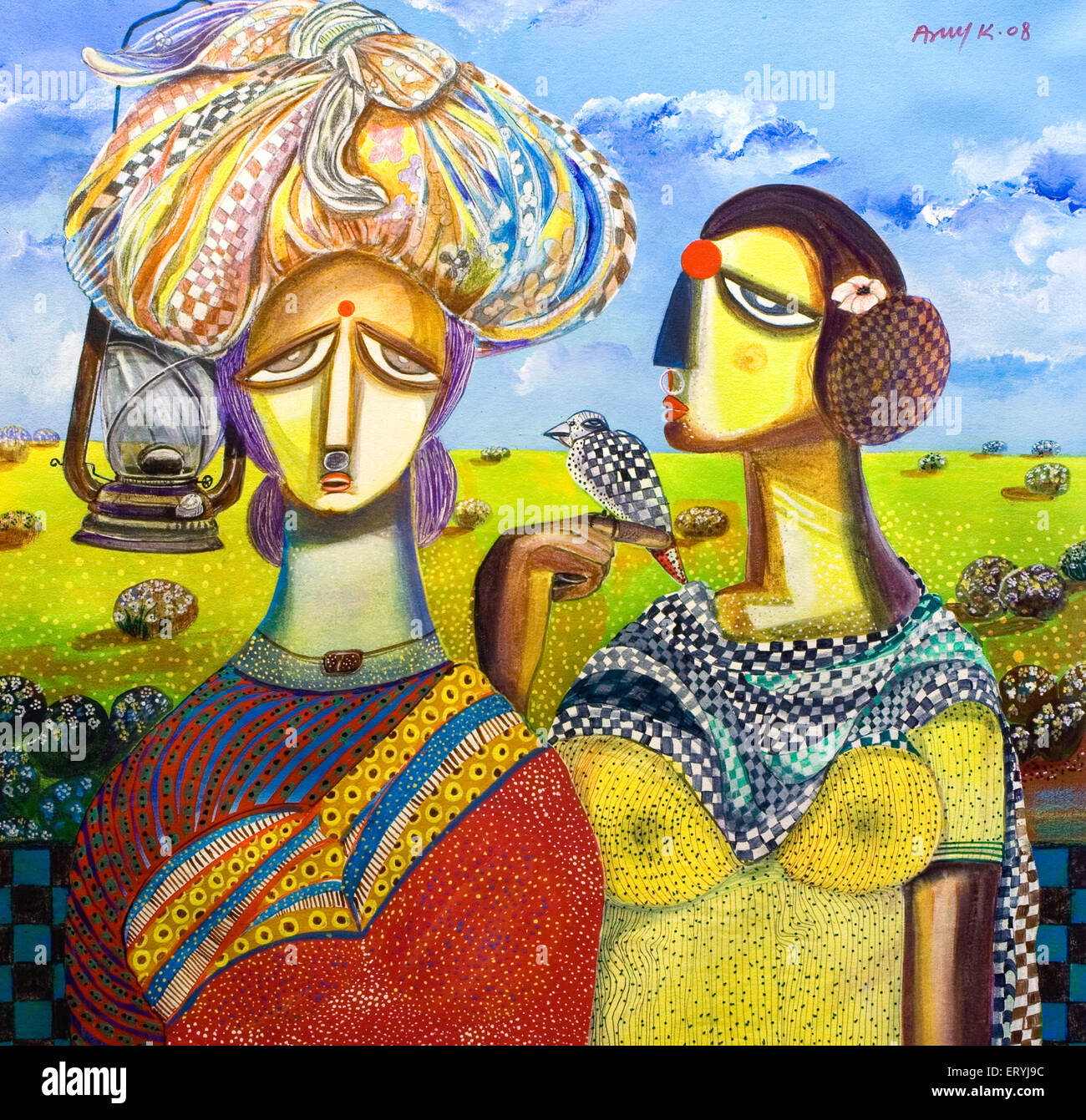 Acrylic art painting hi-res stock photography and images - Alamy